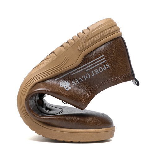 2025 New Men's Lace-Up Casual Leather Surface Bouncy Shoes Fashionable and Versatile Soft Sole Leather Shoes Comfortable Driving Shoes for Men