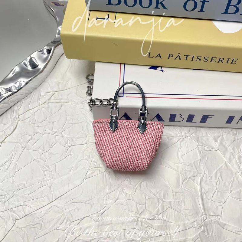新しいカラフルなミニバッグペンダント、絶妙なチェーンレザーバッグペンダント、オイルワックスレザーミニバッグペンダント|undefined