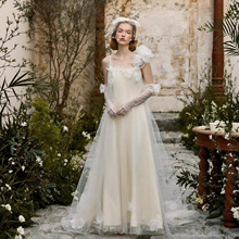 法式轻婚纱晨袍绝美超仙公主高级轻奢小众新娘出门纱晚礼服