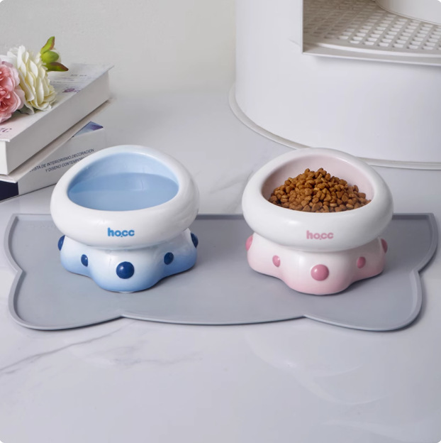 【支持改标】陶瓷猫碗猫食盆保护颈椎猫咪碗狗水碗狗狗饭碗粮碗宠|undefined