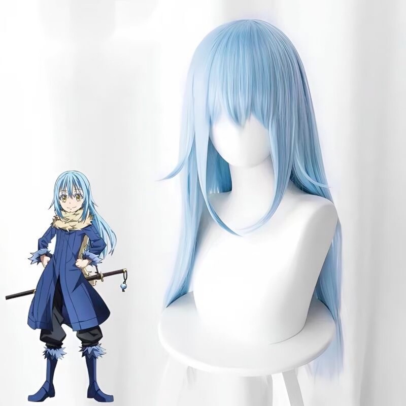 About That Time I Got Reincarnated as a Slime Rimuru Cosplay Wig Real Photo Delivery with Bangs