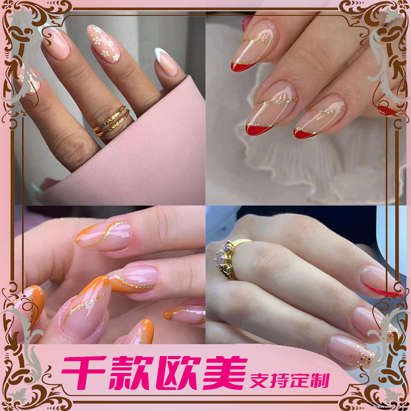 European and American style ins royal sister temperament style Foreign Trade wear nail polish finished product wholesale