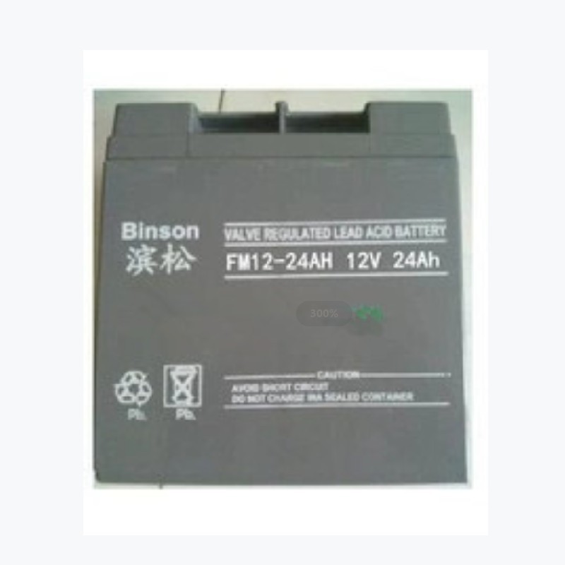 BINSON滨松蓄电池12V24AH 免维护FM12-24AH直流屏消防UPS储能电源