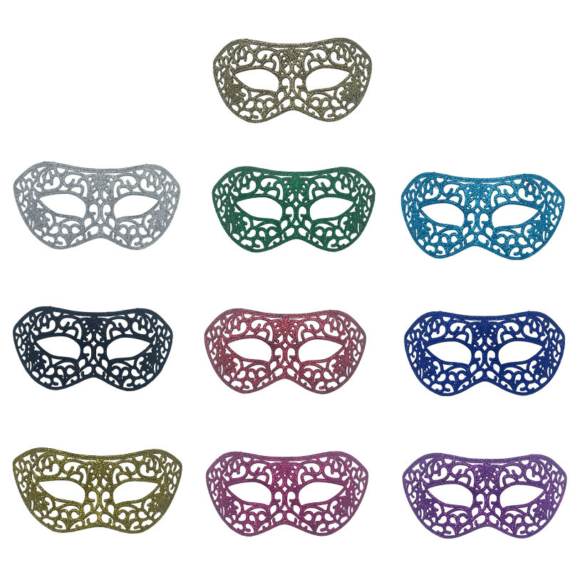 Máscaras de fiesta de Halloween máscaras de jazz retro máscaras de cabeza plana máscaras huecas máscaras antiquas de mitad de cara