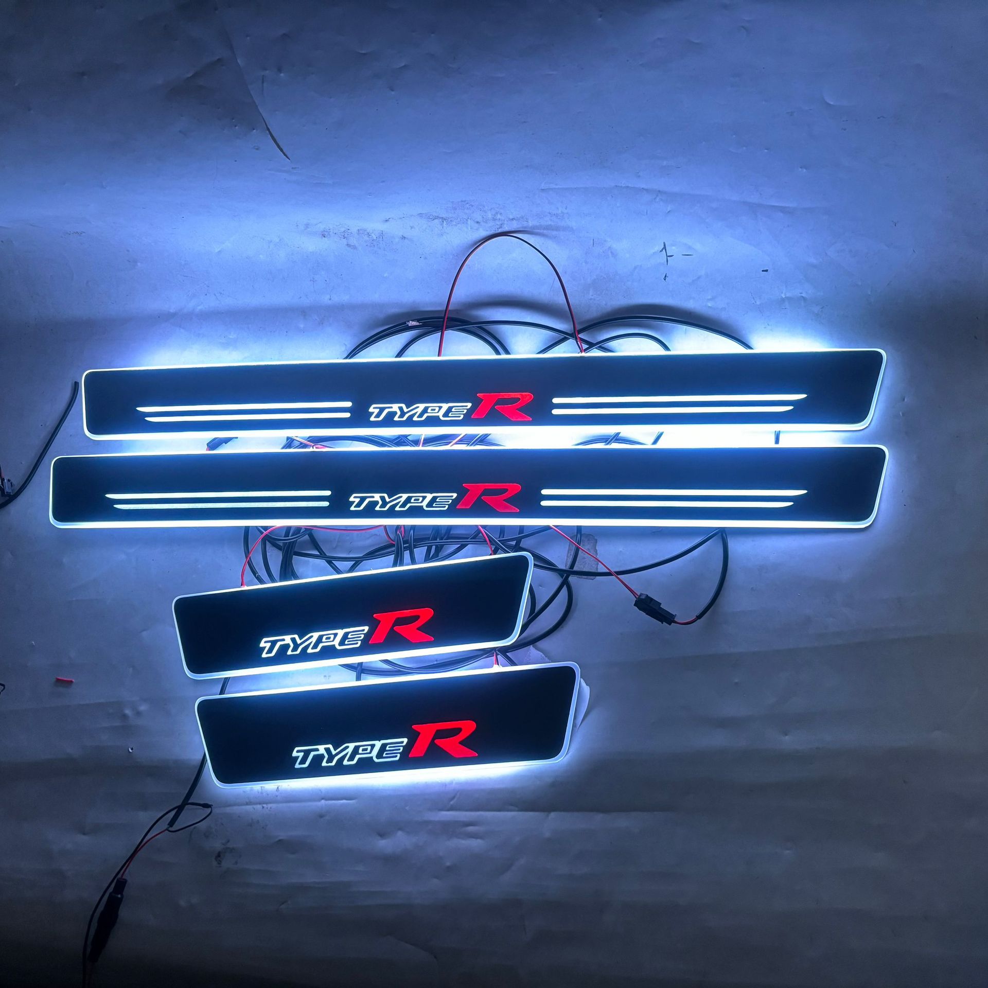 4片适用于思域 CIVIC流光幻彩门槛条 TYPE R带LED灯迎宾踏板改
