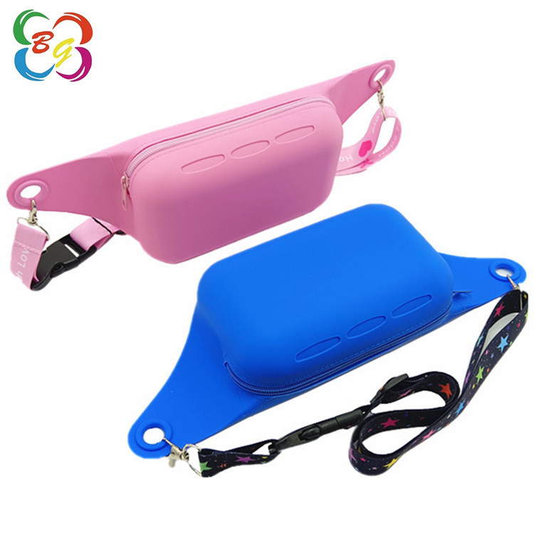 Nuevo cross-border de silicona bolso de cintura de viaje mochila bolso de pecho deportivo al aire libre bolso de comida para perros portátil bolso de teléfono móvil de niña