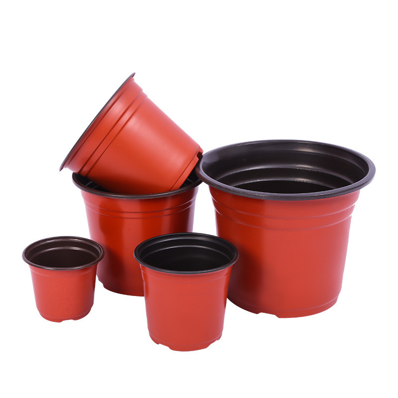 Disposable two-color plastic simple flowerpot