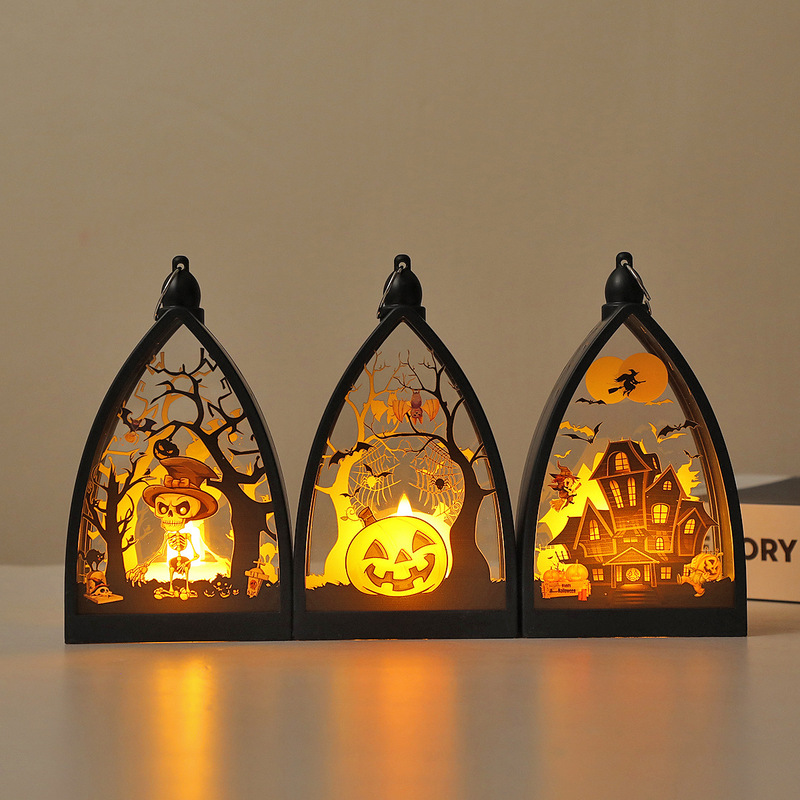 ハロウィン装飾電子風ランプデスクトップ装飾品ホリデーデコレーションハロウィン雰囲気装飾小道具|undefined