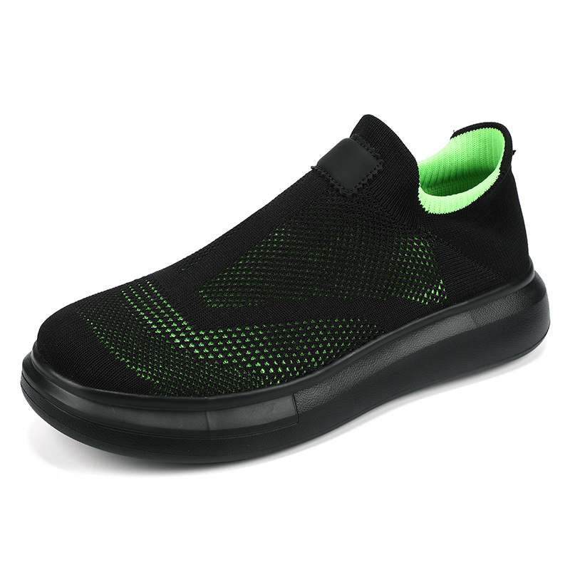 Zapatos de los hombres del verano transpirable nuevo vuelo de malla tejida superficie versátil zapatilla de deporte de los hombres zapatos casuales de moda zapatos de los hombres