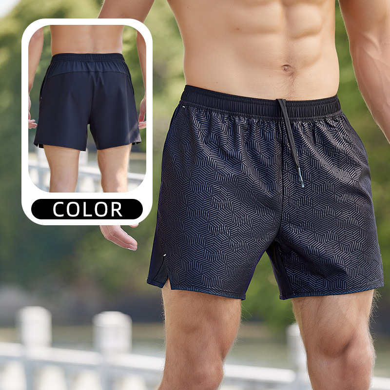Verano nuevos pantalones cortos casuales de talla grande para hombres transfronterizos costura pantalones cortos transpirables de secado rápido pantalones cortos de fitness para correr al aire libre image 7