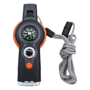 Cross-border Direct Supply Thermometer Mirror 7-in -1 Multifunctional Whistle Outdoor Survival Whistle 7-in -1 Whistle
