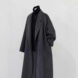 2025秋冬新款双面羊毛大衣女长款羊绒韩版宽松毛呢外套气质显瘦女