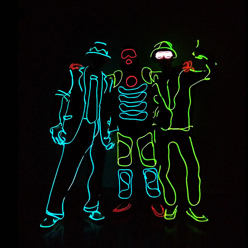 Viaje al oeste Sol wukong fluorescente danza Ropa El luz fría luminosa etapa maquillaje Accesorios luminosos