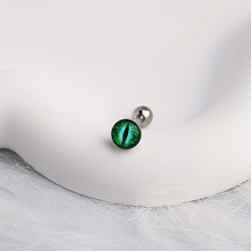 Cat Eye Fish Scale Tongue Stud 7