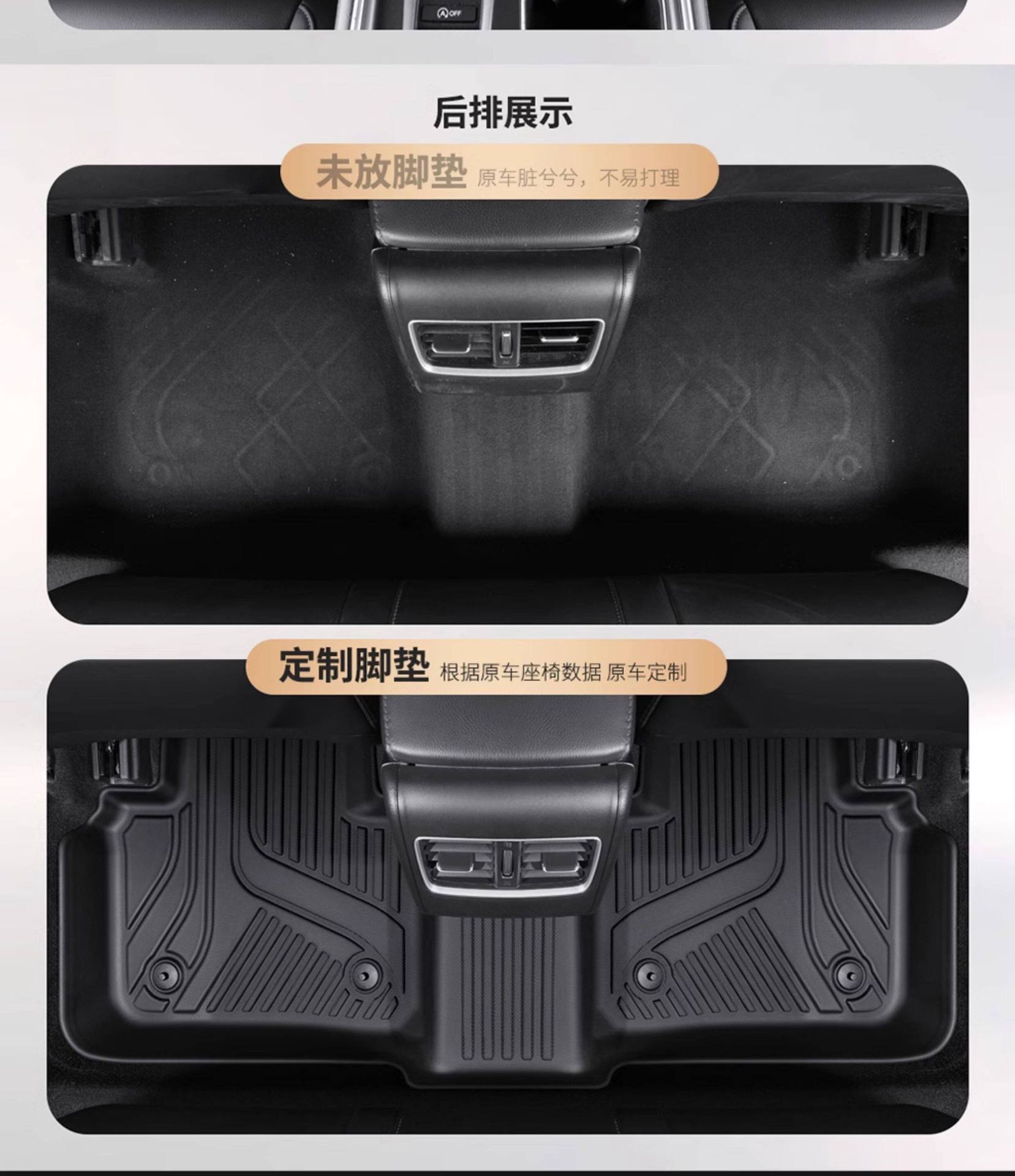 Tpe Car Floor Mats for 16-25 Jaguar Xfl/Xel/Pace Models, Double-Layer Carpet Half-Cover Special Car Floor Mats