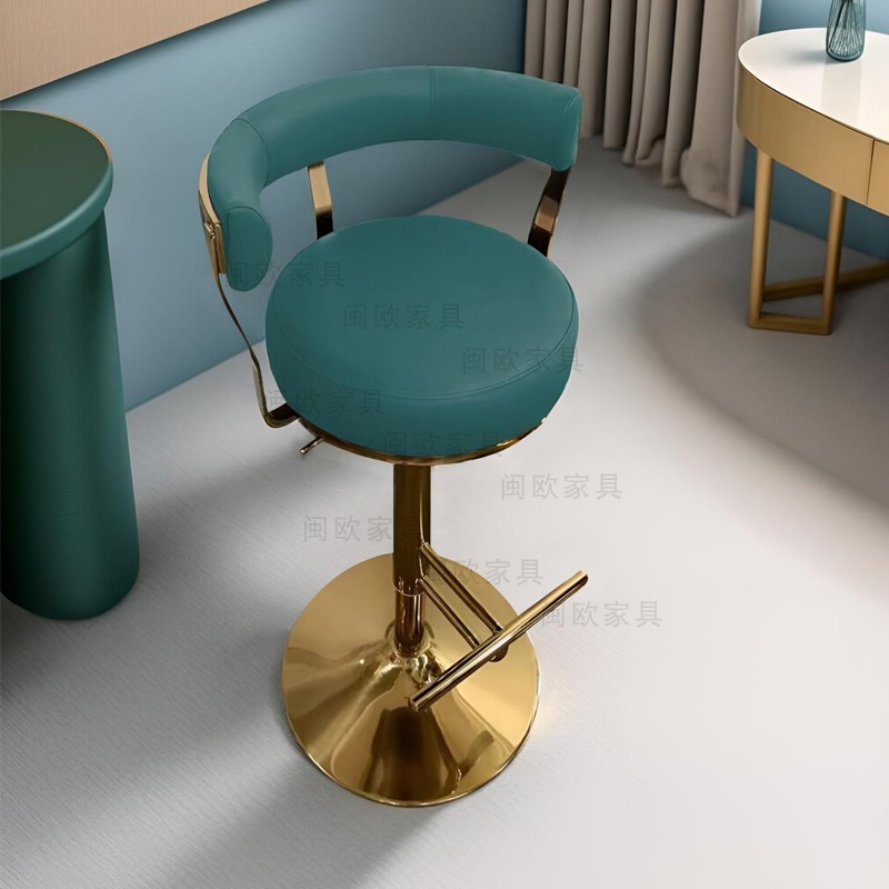 Gmby-3C-046 Adjustable Bar Chair Accessible Luxury Adjustable Stainless Steel Bar Chair Modern Simple Household Rotating Metal