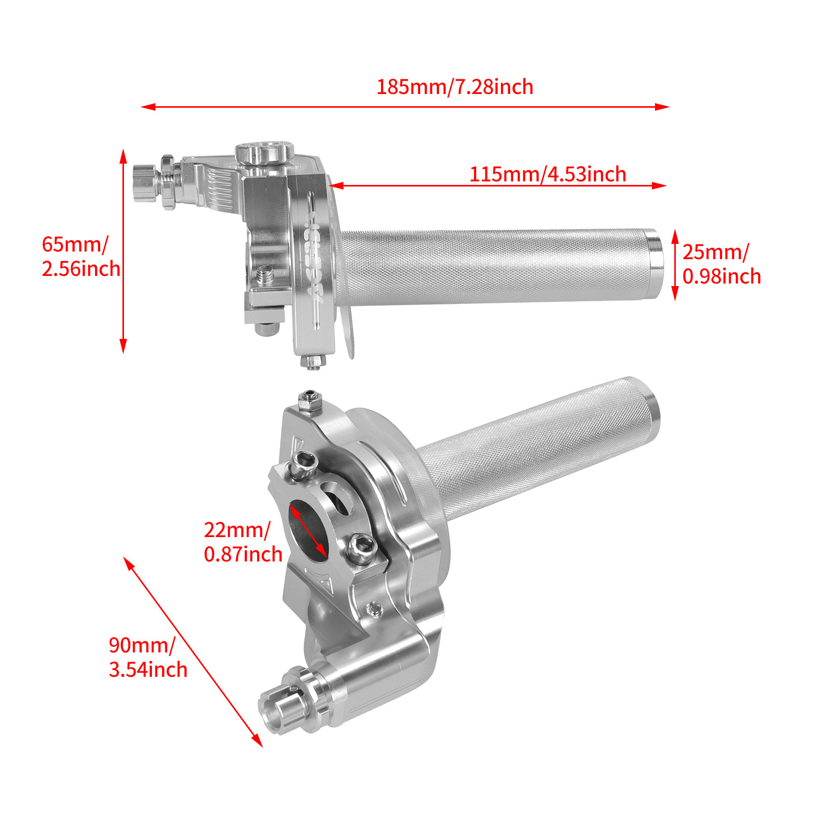 Accesorios de motocicleta, accesorios de modificación, gran torsión, manija del acelerador de motocicleta, CNC Gatlin, gran torsión