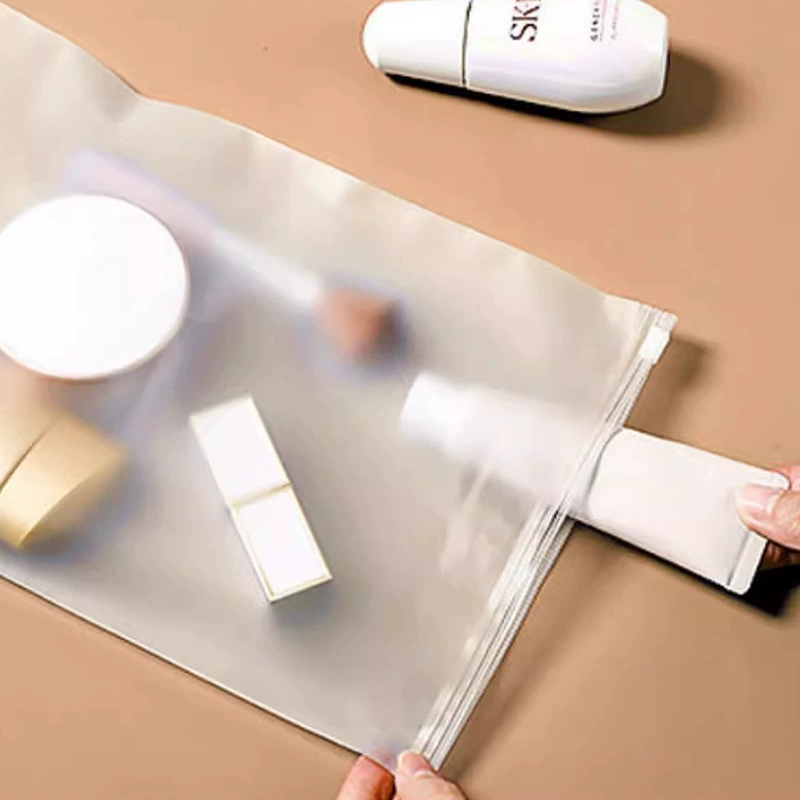 CPE самопечатная сумка для одежды мешок на молнии матовый прозрачный мешок на молнии пластиковый мешок на молнии