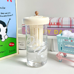 網紅簡約雙飲果茶水杯便攜手提塑料吸管杯冷萃檸檬茶水分離禮品杯