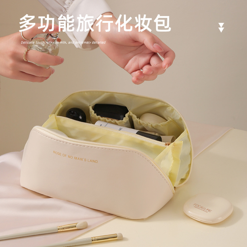 pu枕头包便携式旅行收纳包跨境大容量洗漱包手提高颜 值化妆包