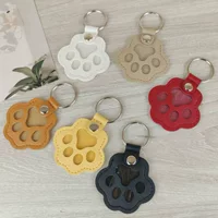 Популярная косметичка для животных из ПУ, портативный брелок с отпечатком лапы, памятная бирка для кошек и собак