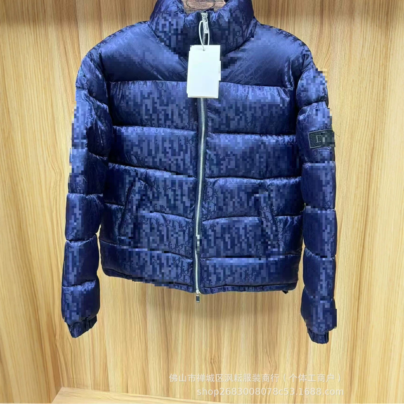 2025 New Style Monogram Jacquard Letter Cd Thickened Unisex Couple Casual Cotton Jacket with Stand Collar for Warmth in Winter