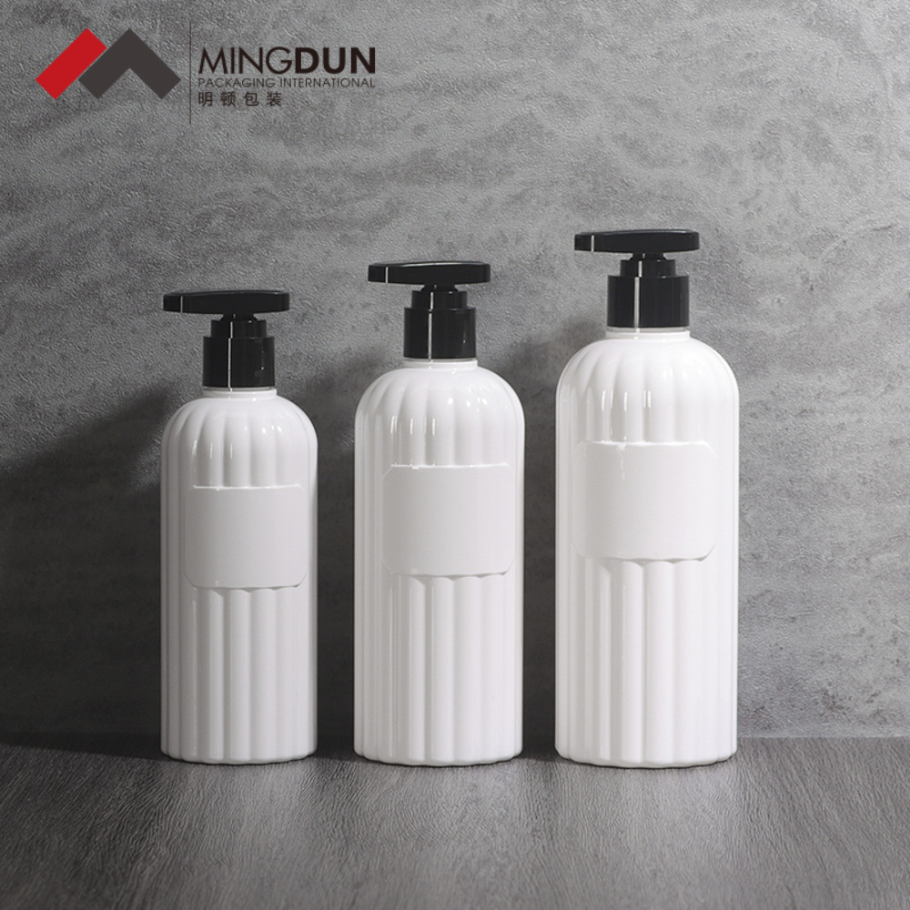 工厂批发高端洗发水沐浴露空瓶子 PETG白色塑料分装瓶按压泵瓶子