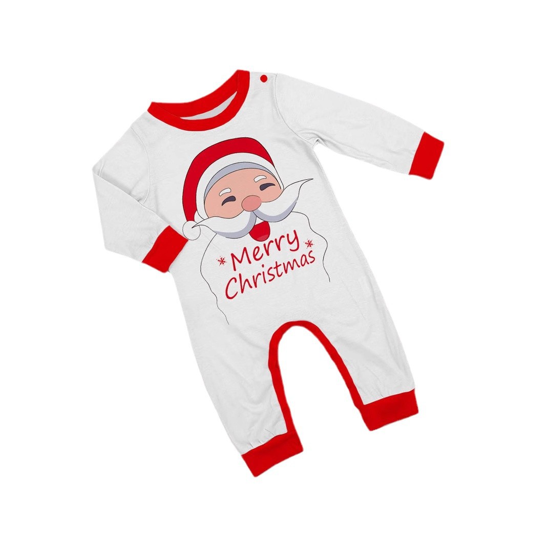 Christmas Santa letter Snowman Christmas family suit printed home clothes pajamas_voghion.com