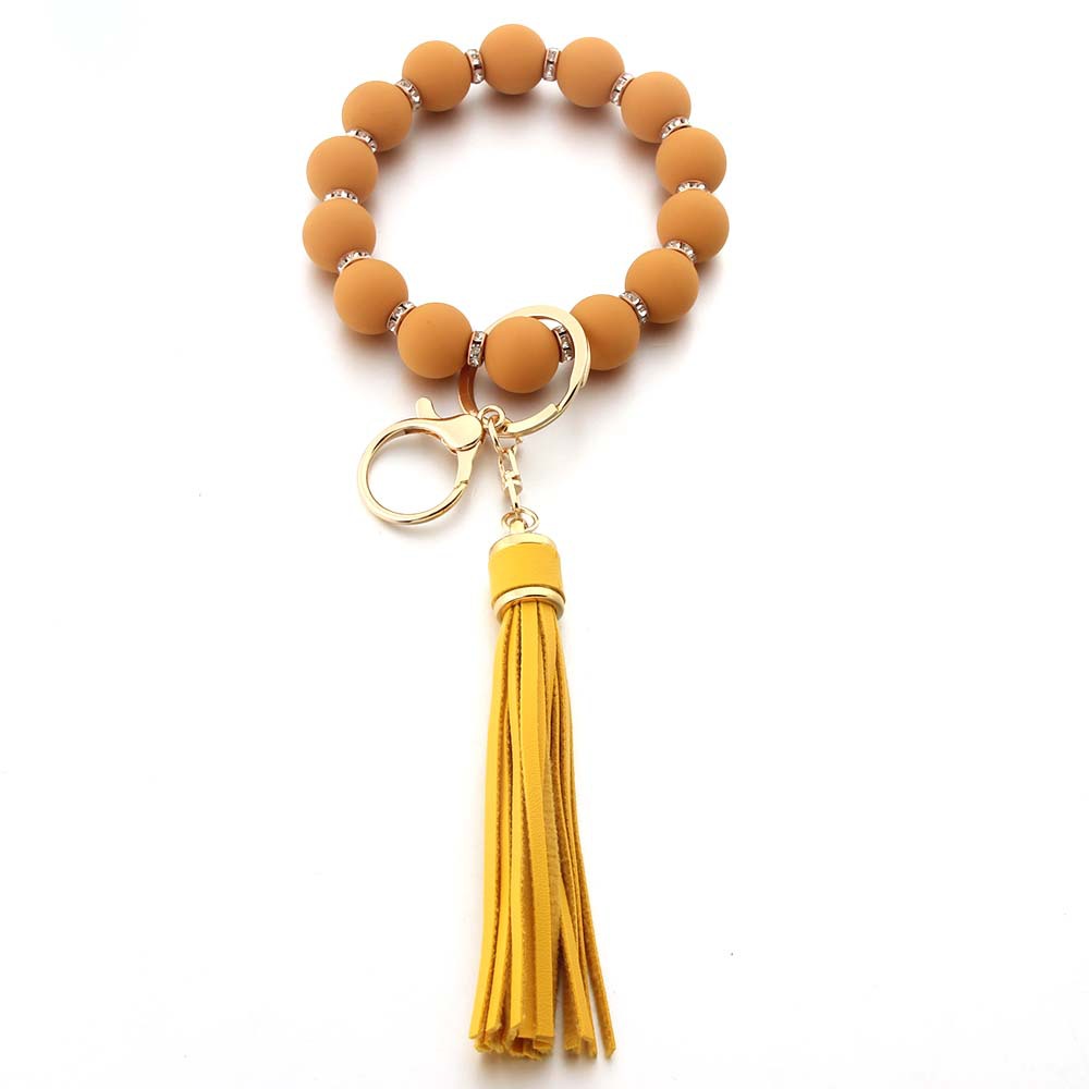 Beaded Design Simple Style Geometric Arylic Beaded Unisex Keychain