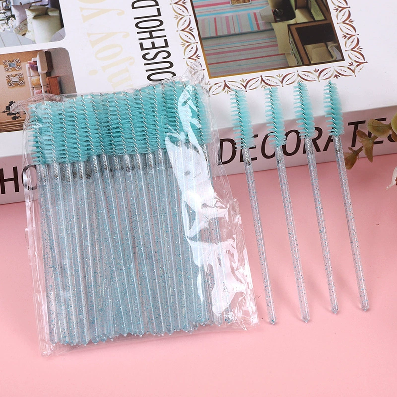 Disposable transparent curly brush for eyelashes for extension