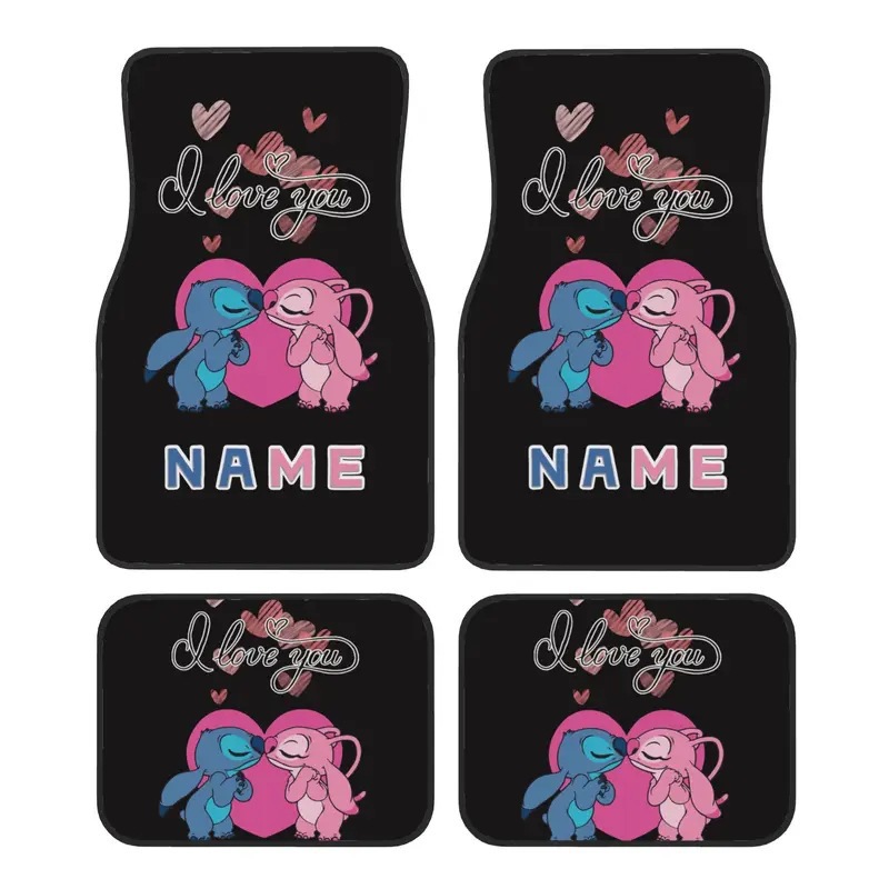 Cross-border Hot-selling Cartoon Mickey Car Mat Four-piece Dirt-resistant Easy-care Floor Mat Amazon Floor Mat for Hair
