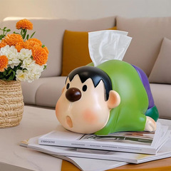 漫画の太った虎のティッシュの箱は軽くて豪華で高級な家庭の客間の寝室の部屋は紙の箱のデスクトップの装飾の置物を引き出します。