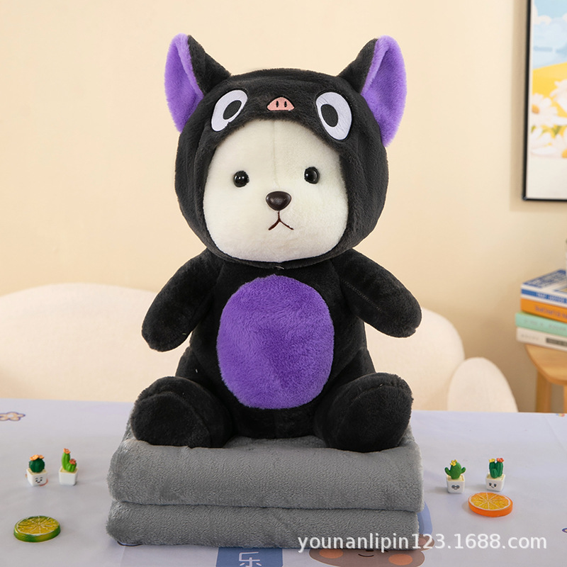 Oficina de dibujos animados almohada edredón de doble propósito almohada cojín del coche multi-funcional manta siesta Comercio exterior al por mayor