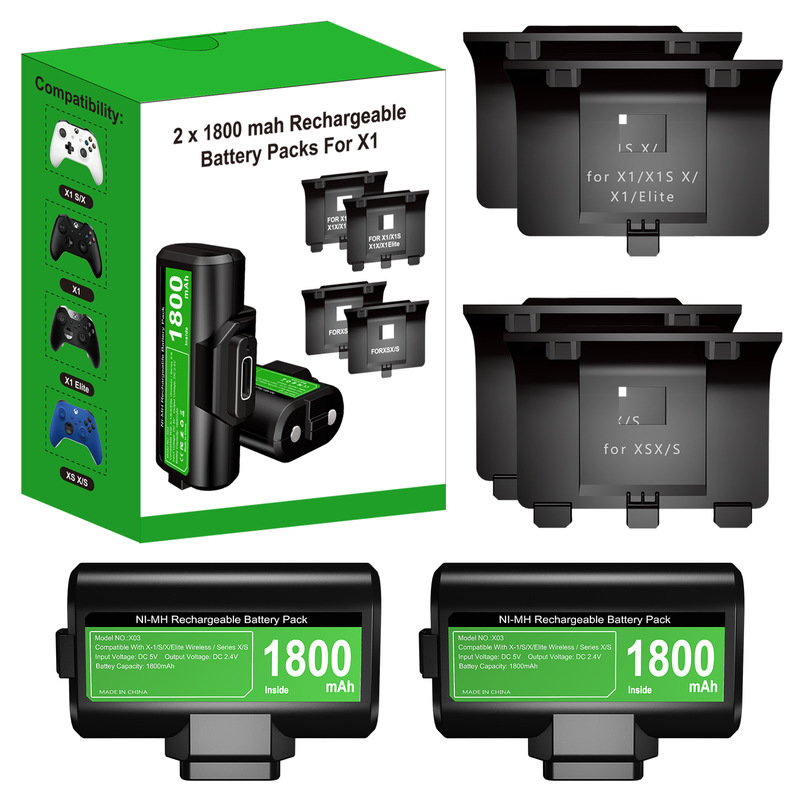 Haohongchang X Series X/S Controller Battery Charging Set X One Nickel Metal Hydride Batteries 2 Pieces + Charging Cable 1 Piece