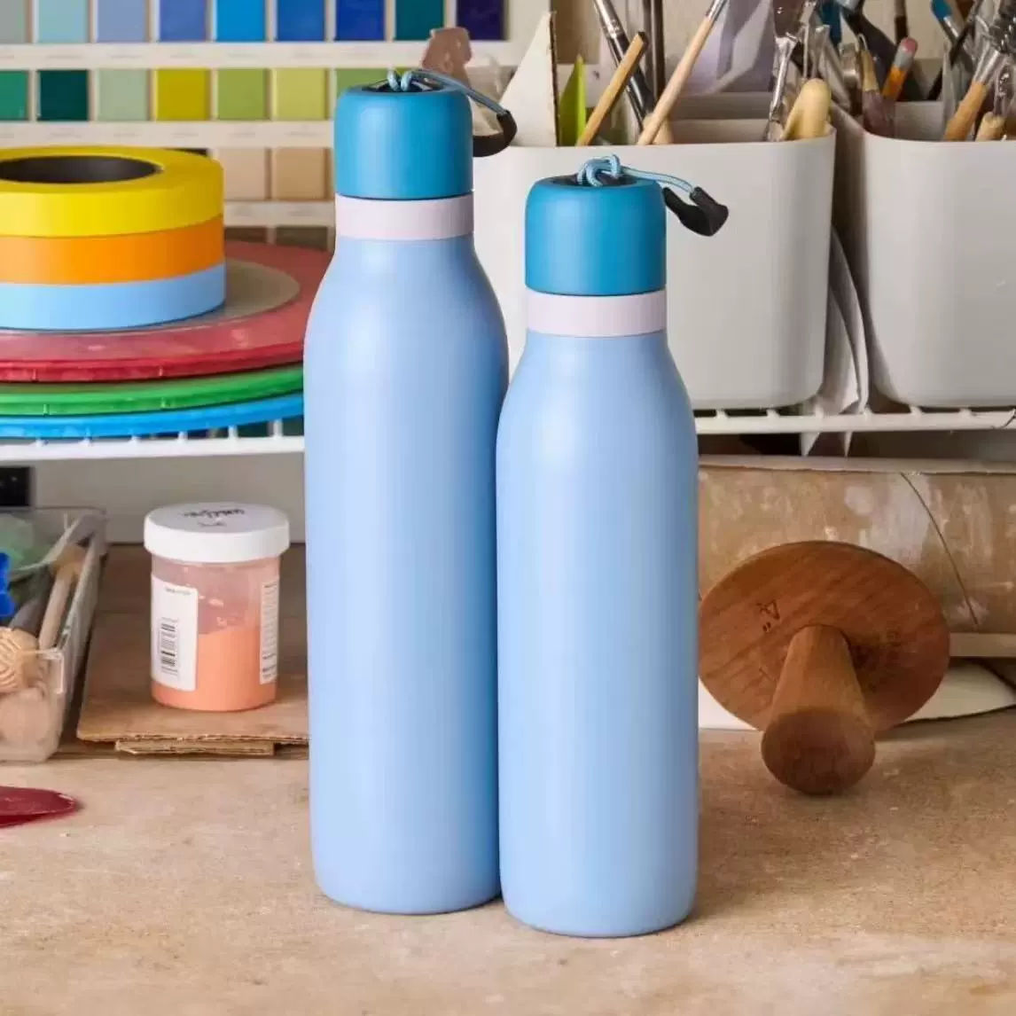 Термос ручной, нержавеющая сталь AISI 304, объём 24oz / 32oz, несколько цветов