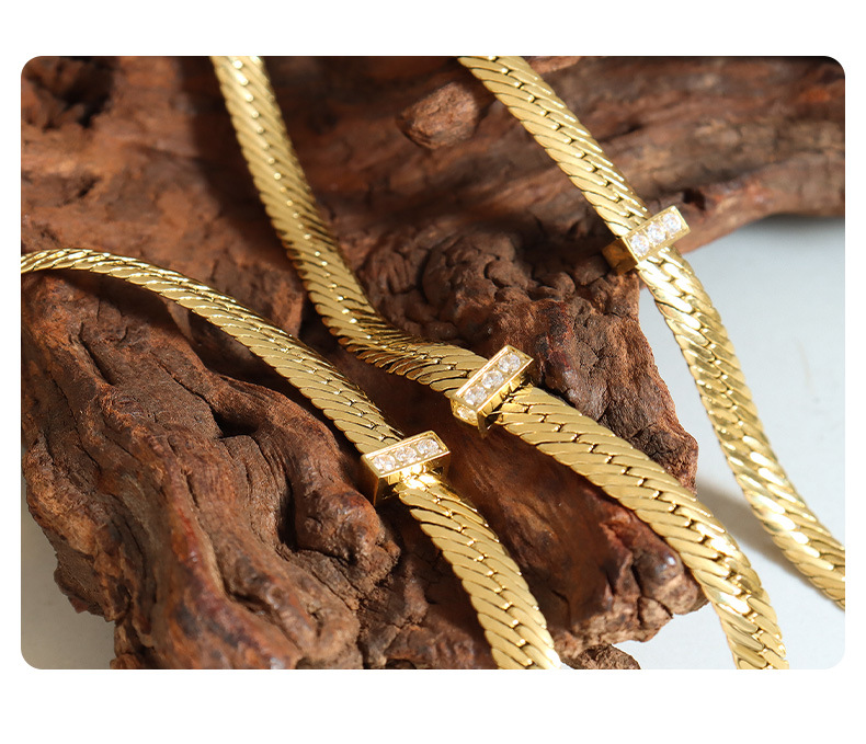 Fashion Solid Color Titanium Steel Copper Plating Necklace 1 Piece