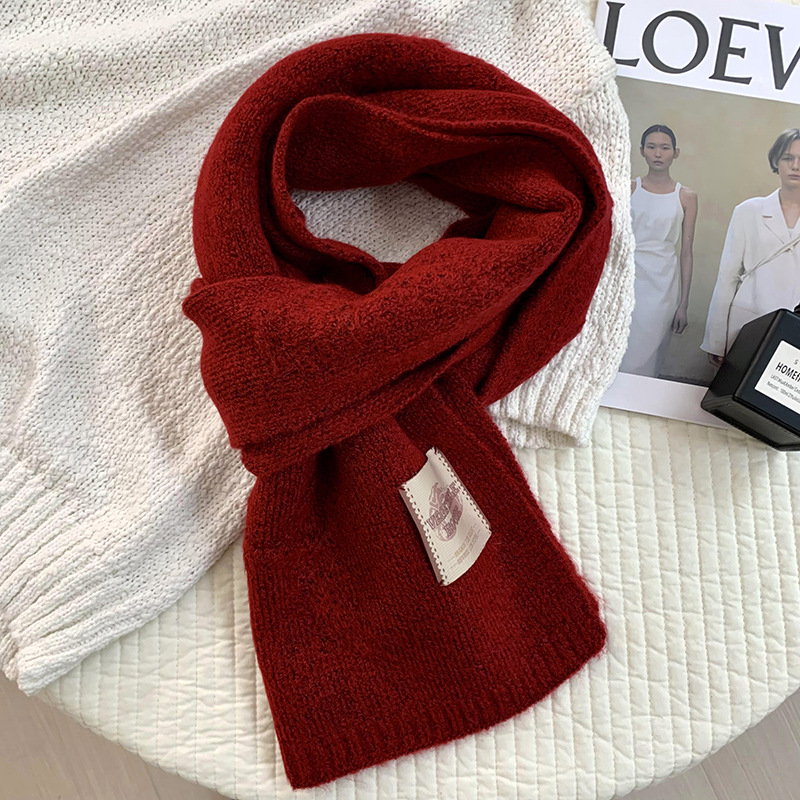 Bufandas coreanas para mujeres 2025, otoño y invierno, nuevo estilo, bufandas de arco caliente, bufandas de lana al por mayor