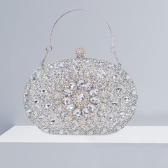 Cross-border set-diamond sunflower evening bag for women, fashionable banquet handbag, versatile dress bag