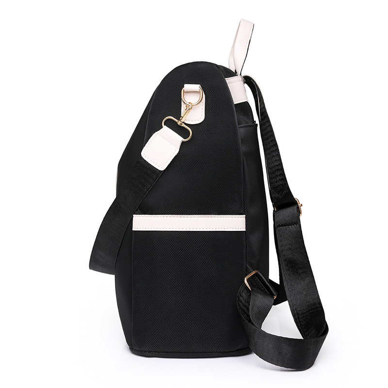 Comercio exterior al por mayor 2023 nuevo estilo casual señoras PU mochila moda contraste color gran capacidad mochila de viaje de doble uso marea