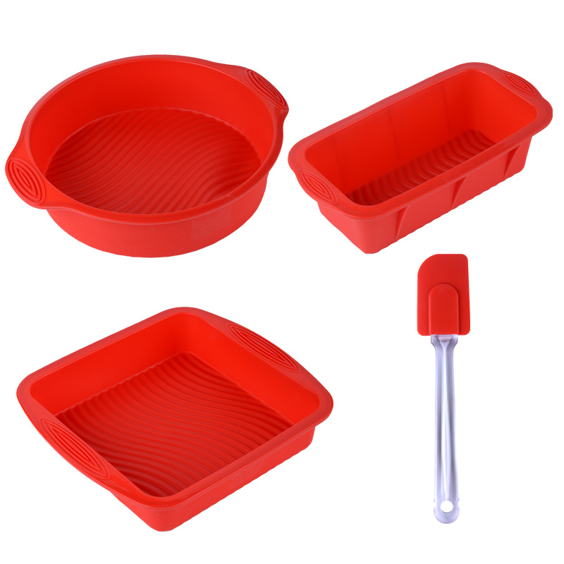 Molde de la torta de silicona traje de alta temperatura resistente para hornear pan en stock al por mayor molde de la torta de 10 pulgadas raspador transfronterizo para hornear image 7