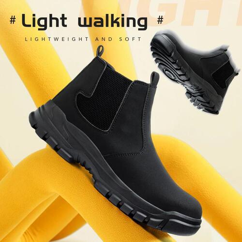 Y6502026 New men's steel-toed work boots are waterproof and impact-resistant