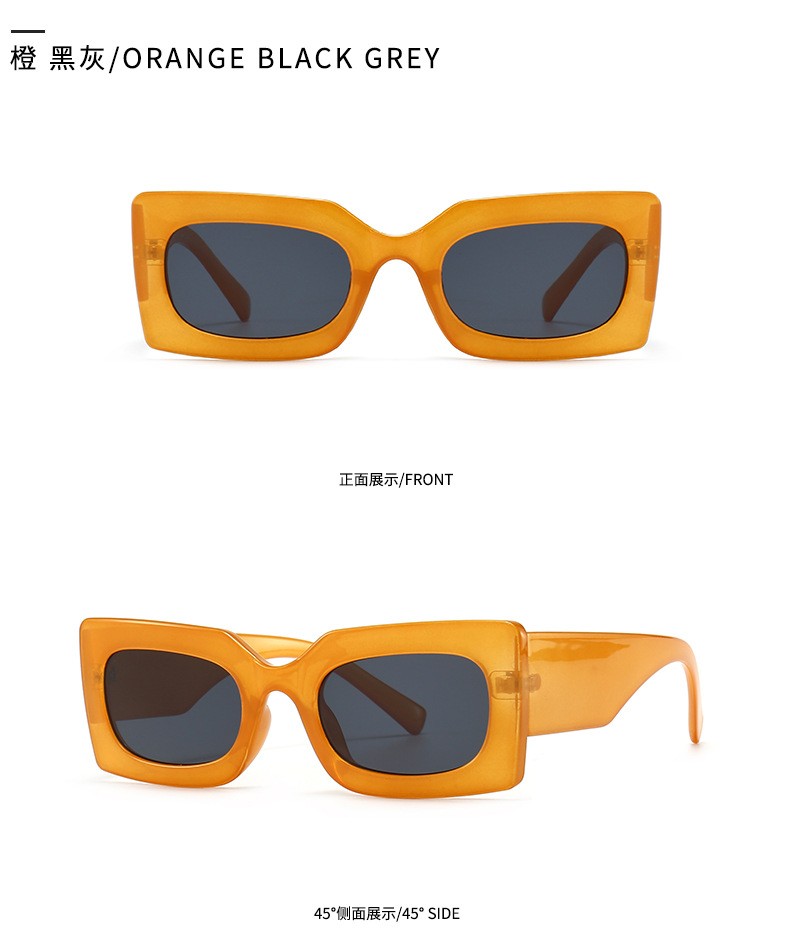 Cross-border Square Jelly Color Modern Fashion Fashion Catwalk Sunglasses display picture 8