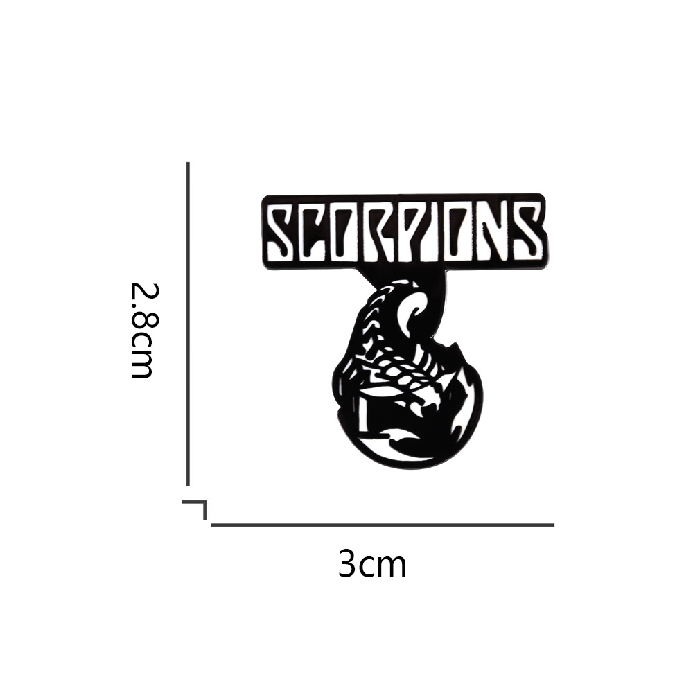 Popular Rock Band Enamel Brooch Fun Punk Music Badge Fashion Backpack Pin Backpack Clothing Accessories