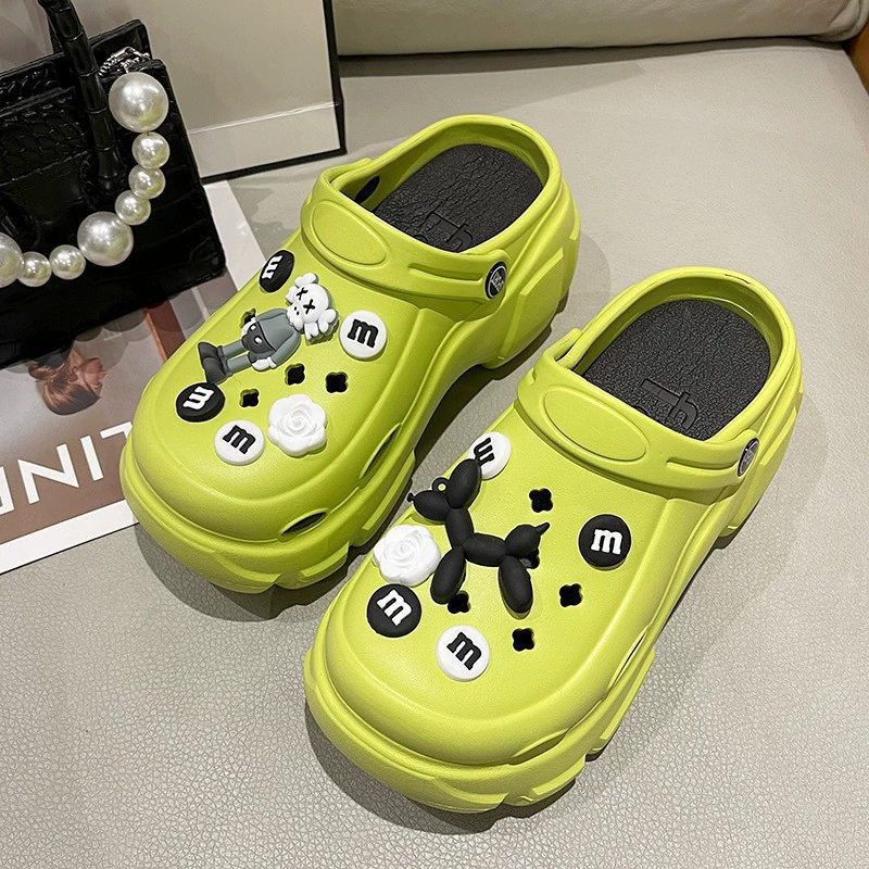 Cartoon Platform Clogs — Non-Slip Deodorized Summer Slides, Sizes 36–41