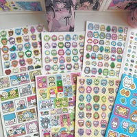 韩系贴纸可爱涂鸦小猫贴纸ins韩国咕卡贴纸创意咕本diy手账贴纸