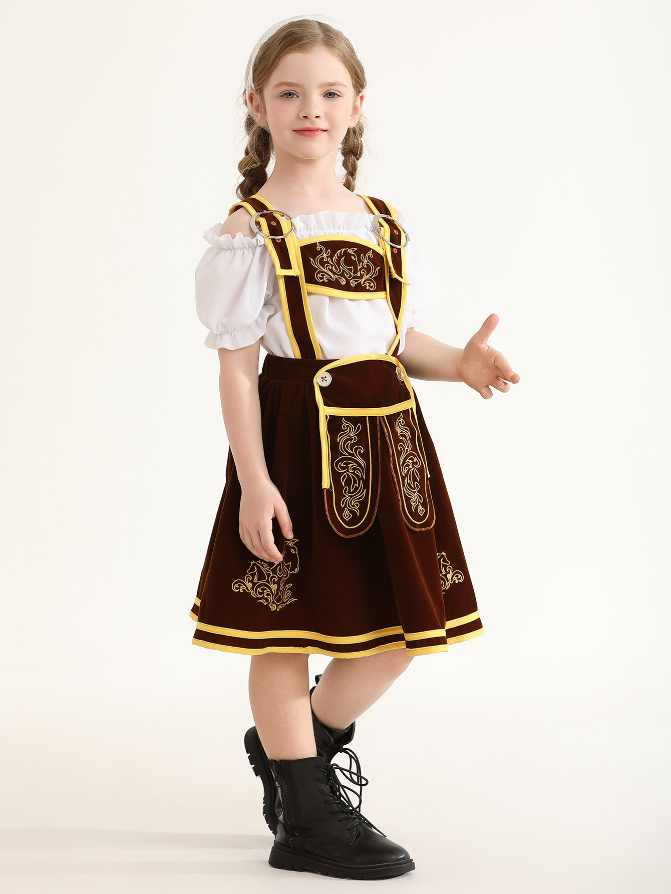 Nuevos trajes tradicionales alemanes de fiesta de la cerveza correa de falda de niñas pantalones de celda de cerveza set de Halloween
