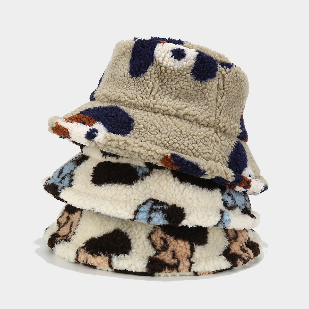 Amazon nuevo sombrero al aire libre de otoño y invierno para mujeres sombrero de bañera de cordero lindo perrito sombrero de peluche para hombre
