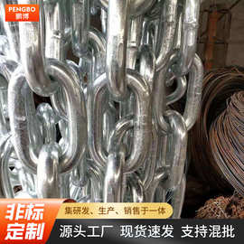 2-30mm高强度镀锌链条 工业圆环镀锌铁链 船用起重吊装五金链条