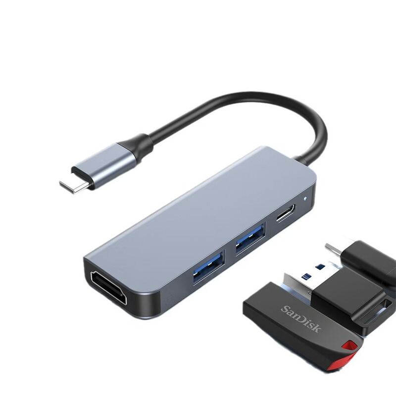 クロスボーダー 4-in-1 コンバータ type-c から hdmi4k 高解像度 type-c ドッキング ステーション pd100w スポット卸売|undefined