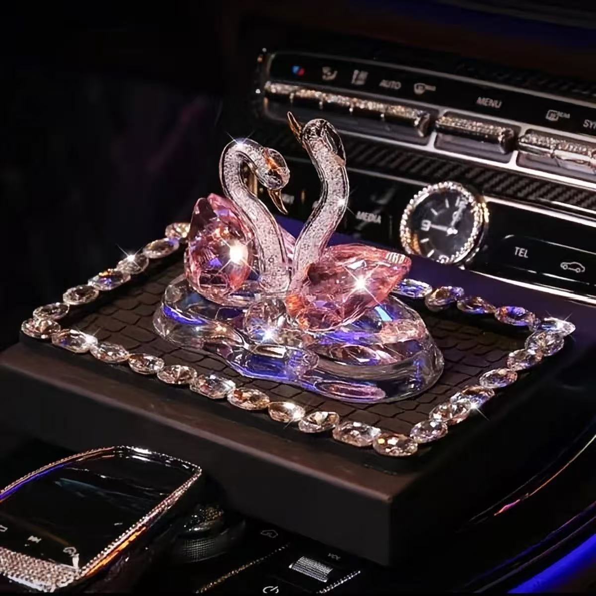 Car Dashboard Decoration Perfume, Creative and Unique, Popular on Tiktok, Goddess Style Crystal Swan